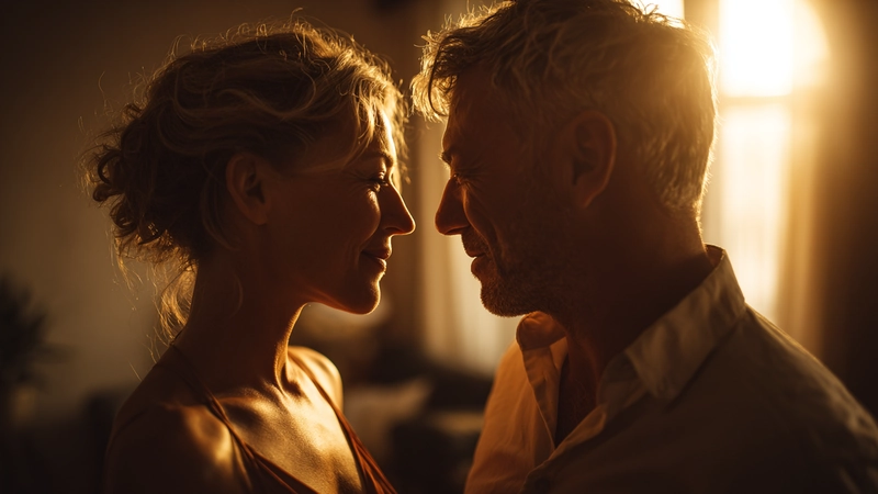 A warm moment of genuine connection between two people